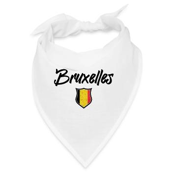 Brüssel Belgique - Bandana - Weiß - Vorne