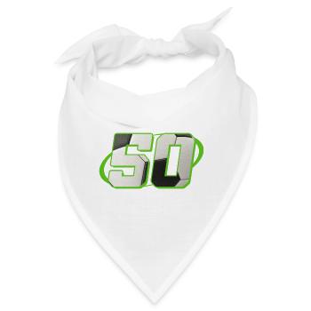 50 Geburtstag Fußball 50 Jahre Fußballspieler - Bandana - Weiß - Vorne