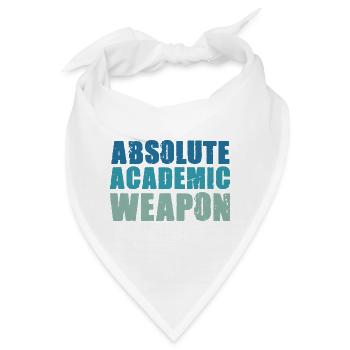 Studenten Absolute Academic Weapon - Bandana - Weiß - Vorne