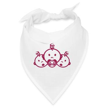Baby Schnuller Triple Three 109 - Bandana - Weiß - Vorne