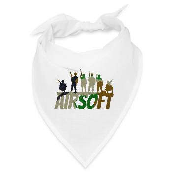 Airsoft /Softair / Softgun / AEG Airsoft Milsim - Bandana - Weiß - Vorne