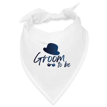 Groom to be - Junggesellenabschied - Bandana - Weiß - Vorne