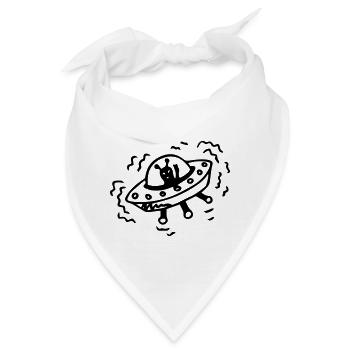 Alien Ufo Science Fiction - Bandana - Weiß - Vorne