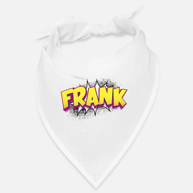 Frank Custom Name Comic Book Style Pop Art, Frank Bandana