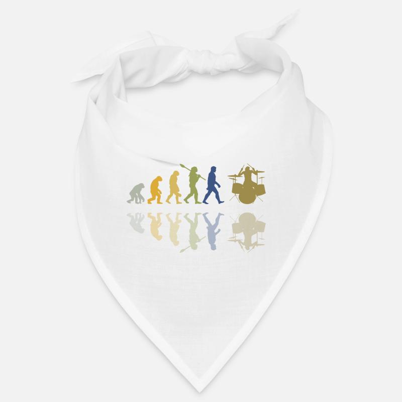 Evolution de l’homme Drums Band Retro Vintage Drummer Bandana