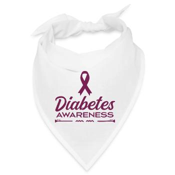 Diabetes-Bewusstsein - Bandana - Weiß - Vorne