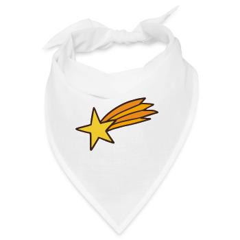 Sternschnuppe Motiv Design Selbst Gestalten Gesche - Bandana - Weiß - Vorne