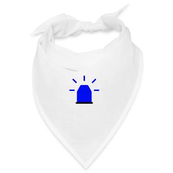 Blaulicht Rettungsdienst/Feuerwehr/Polizei - Bandana - Weiß - Vorne