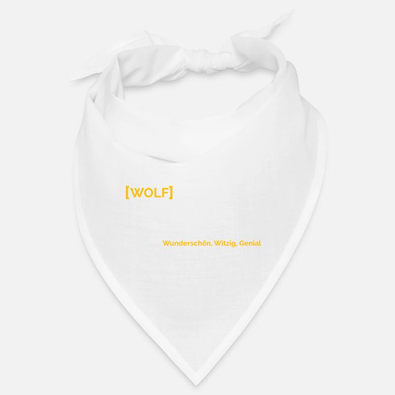 Wolf - Bandana - Weiß