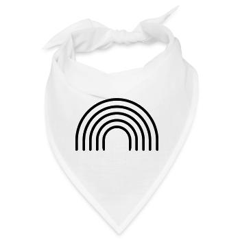 Regenbogen - Bandana - Weiß - Vorne