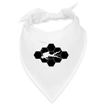 Taucher im schicken Tauchdesign - Bandana - Weiß - Vorne