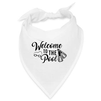 Welcome to the pool Schwimmen am Pool - Bandana - Weiß - Vorne