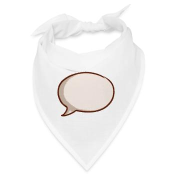 Sprechblase speech bubble bulle Spruch Kommentar - Bandana - Weiß - Vorne