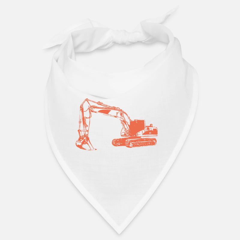 Exkavator Silhouette Gift Excavator Driver Bandana