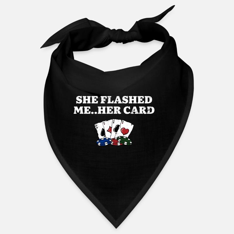 She Flashed Me Poker Couples Poker Player Lovers Bandana