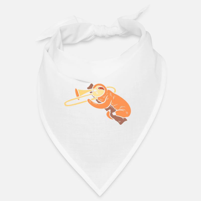 Faultier spielt Posaune Posaunespieler Bandana