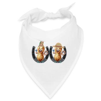 Erdnuss Erdnüsse Wilder Westen Western Kinder Kind - Bandana - Weiß - Vorne