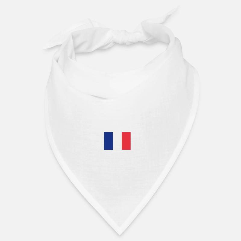 Frankreich Flagge - Bandana - Weiß