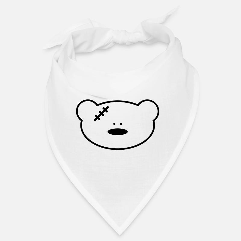 Funny teddy bear with scar Bandana