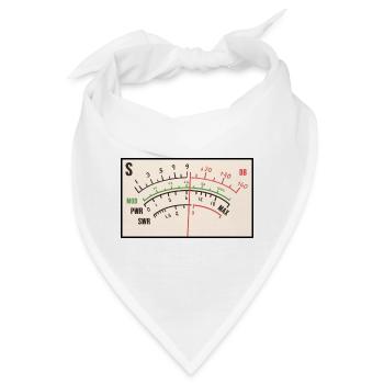 SWR-Meter Amateurfunker Geschenk - Bandana - Weiß - Vorne