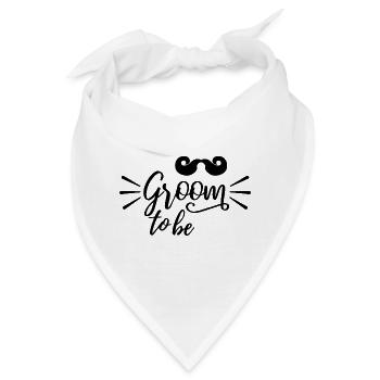 Groom to be - Junggesellenabschied - Bandana - Weiß - Vorne
