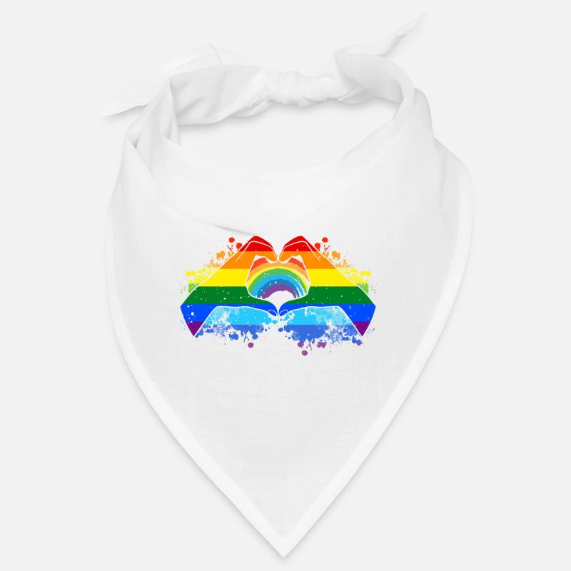 CSD LGBT Hände formen Regenbogen Herz Pride Bandana