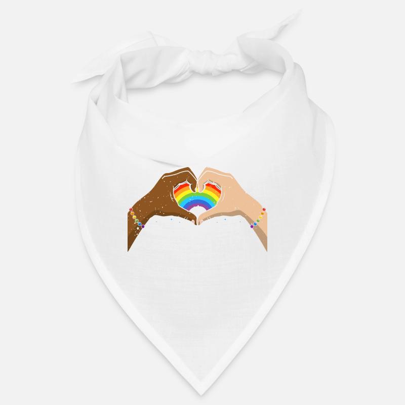 CSD LGBT Hände formen Regenbogen Herz Pride Bandana