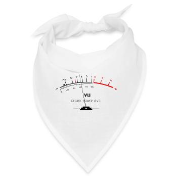 VU Meter Vintage Hi-Fi Stereo Analog Tontechnik - Bandana - Weiß - Vorne