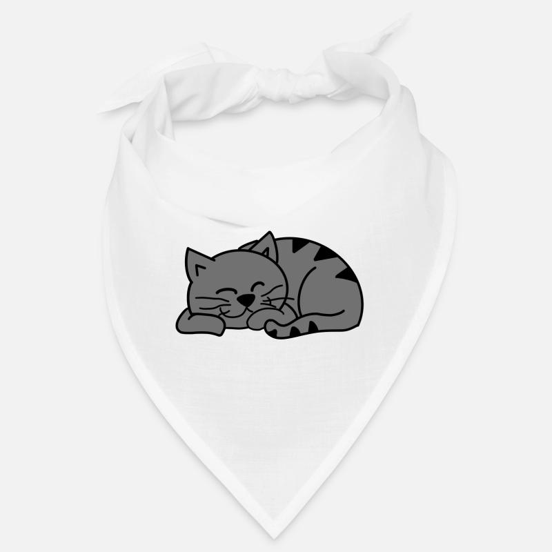 Gray sleeping cat Bandana
