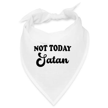 Nicht heute, Satan - lustiges christliches Design - Bandana - Weiß - Vorne