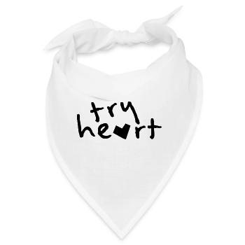 try heart - Bandana - Weiß - Vorne