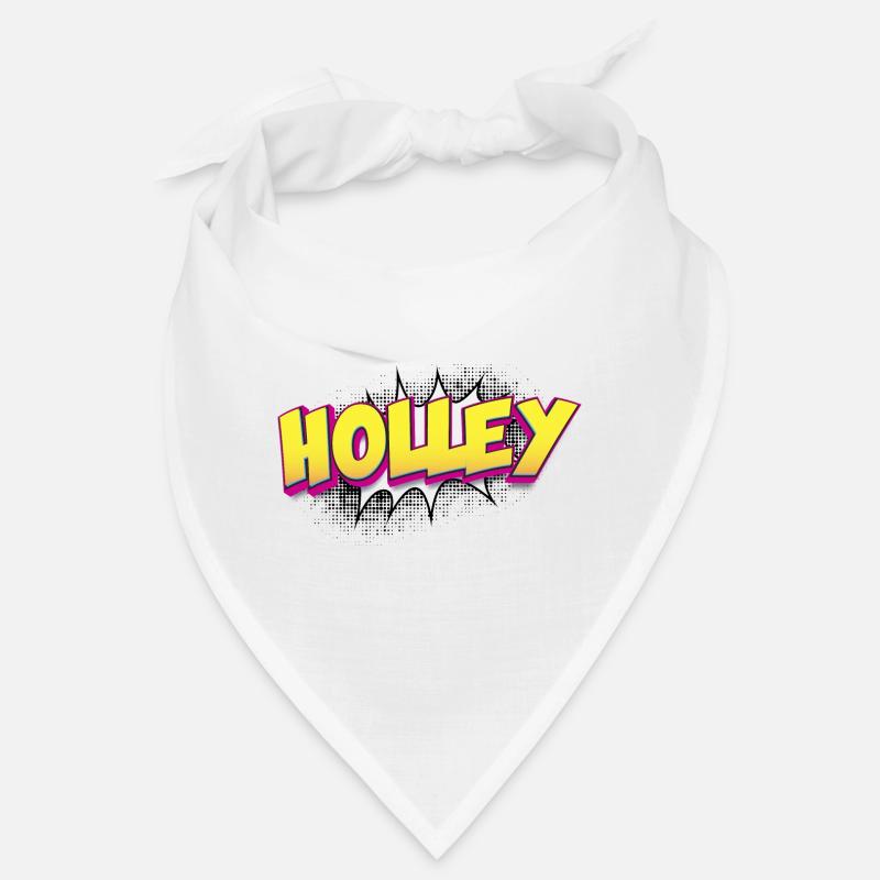 Holley benutzerdefinierter Name Comic-Stil Pop-Art, Bandana
