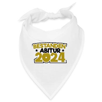 Abitur 2024 Abireise Abifeier Abifahrt Abiturient - Bandana - Weiß - Vorne