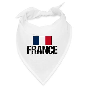 Franzosen Französisch Frankreich - Bandana - Weiß - Vorne