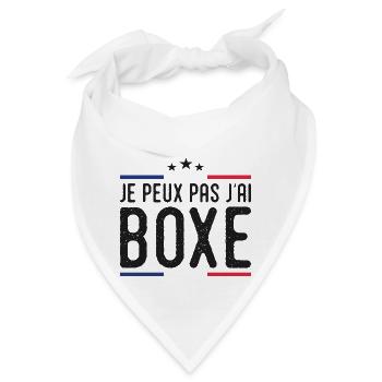 Boxen Ich kann nicht Boxen Boxen Frankreich - Bandana - Weiß - Vorne