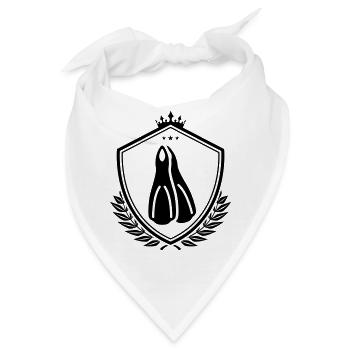 Taucherflossen Schild - Bandana - Weiß - Vorne