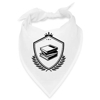 Bücher lernen wappen - Bandana - Weiß - Vorne
