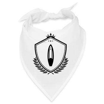 Surfbrett wappen - Bandana - Weiß - Vorne
