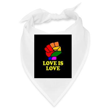 Love is love - Bandana - Weiß - Vorne