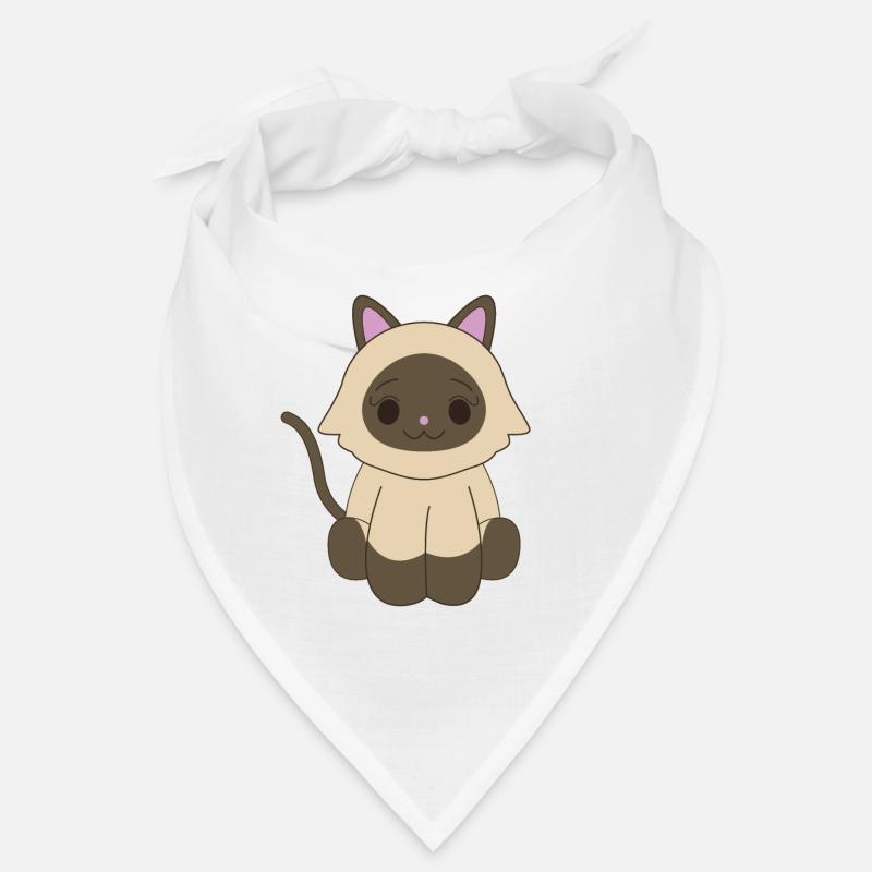 Siamkatze - Bandana - Weiß