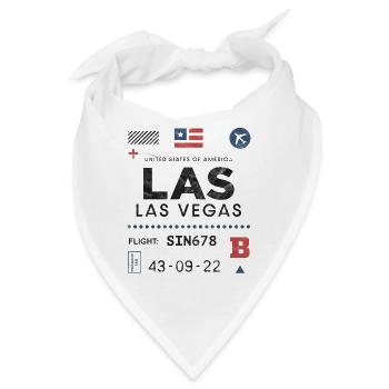 Etikett des Flughafens Las Vegas - Bandana - Weiß - Vorne