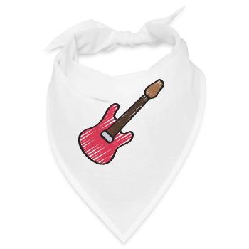 Red Guitar - Bandana - Weiß - Vorne