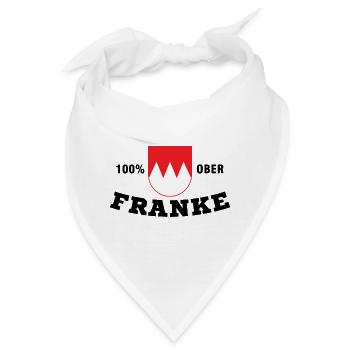 Oberfranke Geschenk Frankenland Dialekt Wappen - Bandana - Weiß - Vorne