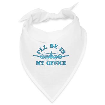 Flugzeug Pilot Fliegen Büro Cockpit I Geschenk - Bandana - Weiß - Vorne