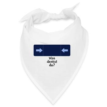 was denkst du schwarz - Bandana - Weiß - Vorne