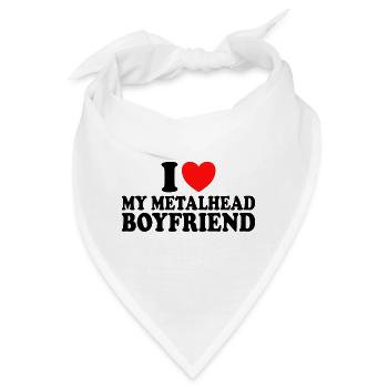 Ich liebe Metal, ich liebe meinen Metal-Freund - Bandana - Weiß - Vorne