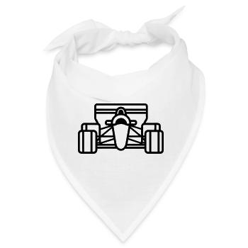 F1-Rennwagen - Bandana - Weiß - Vorne