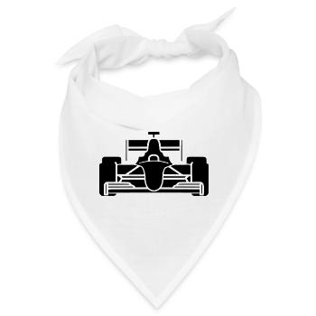 Rennwagen - Bandana - Weiß - Vorne