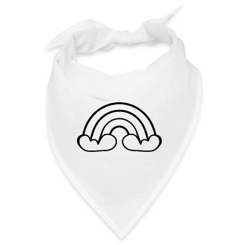 Regenbogen - Bandana - Weiß - Vorne