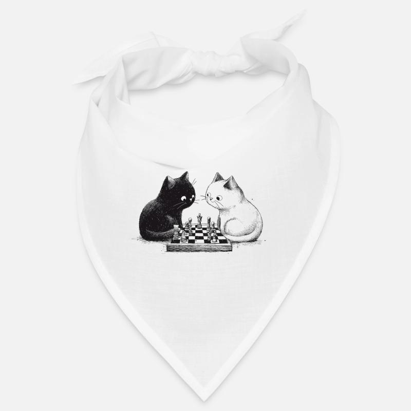 Two cats playing chess Bandana